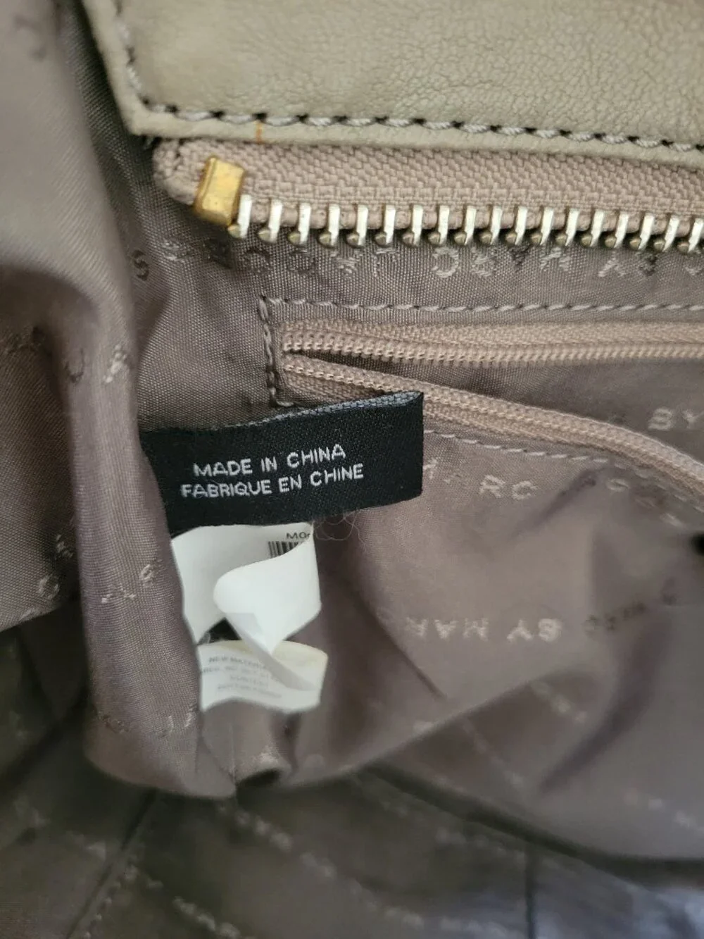 Marc by Marc Jacobs Gray Leather Tote Bag Crossbody Shoulder Handbag